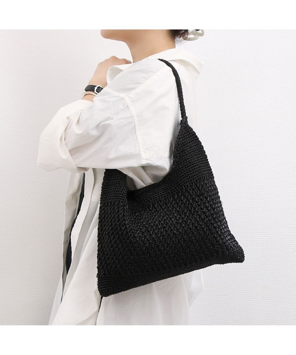 UNBILLION カシュカシュ cachecache / メタリックコード柄編みワンハンドルトート 