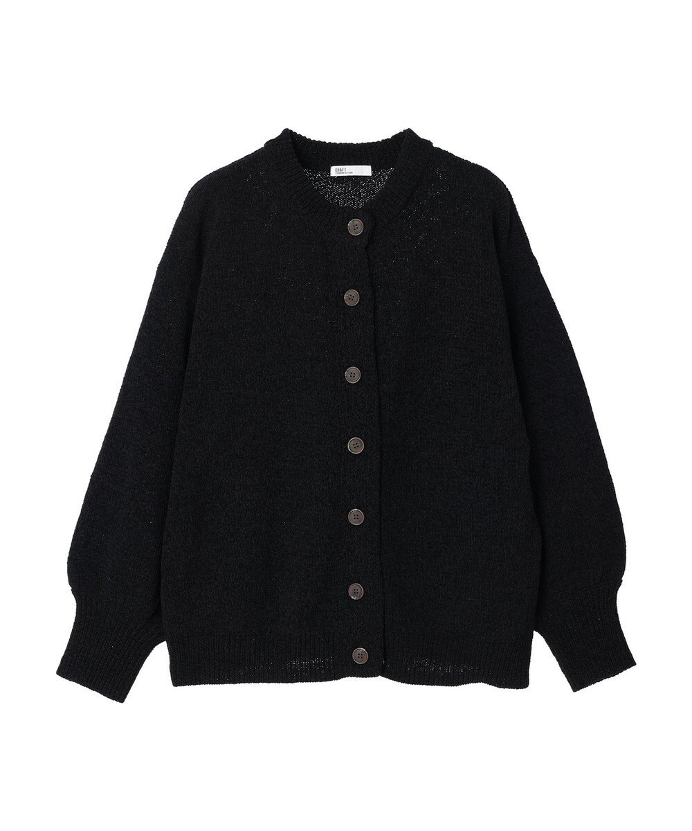 CRAFT STANDARD BOUTIQUE 洗えるコードモールクルーネックカーデイガン 