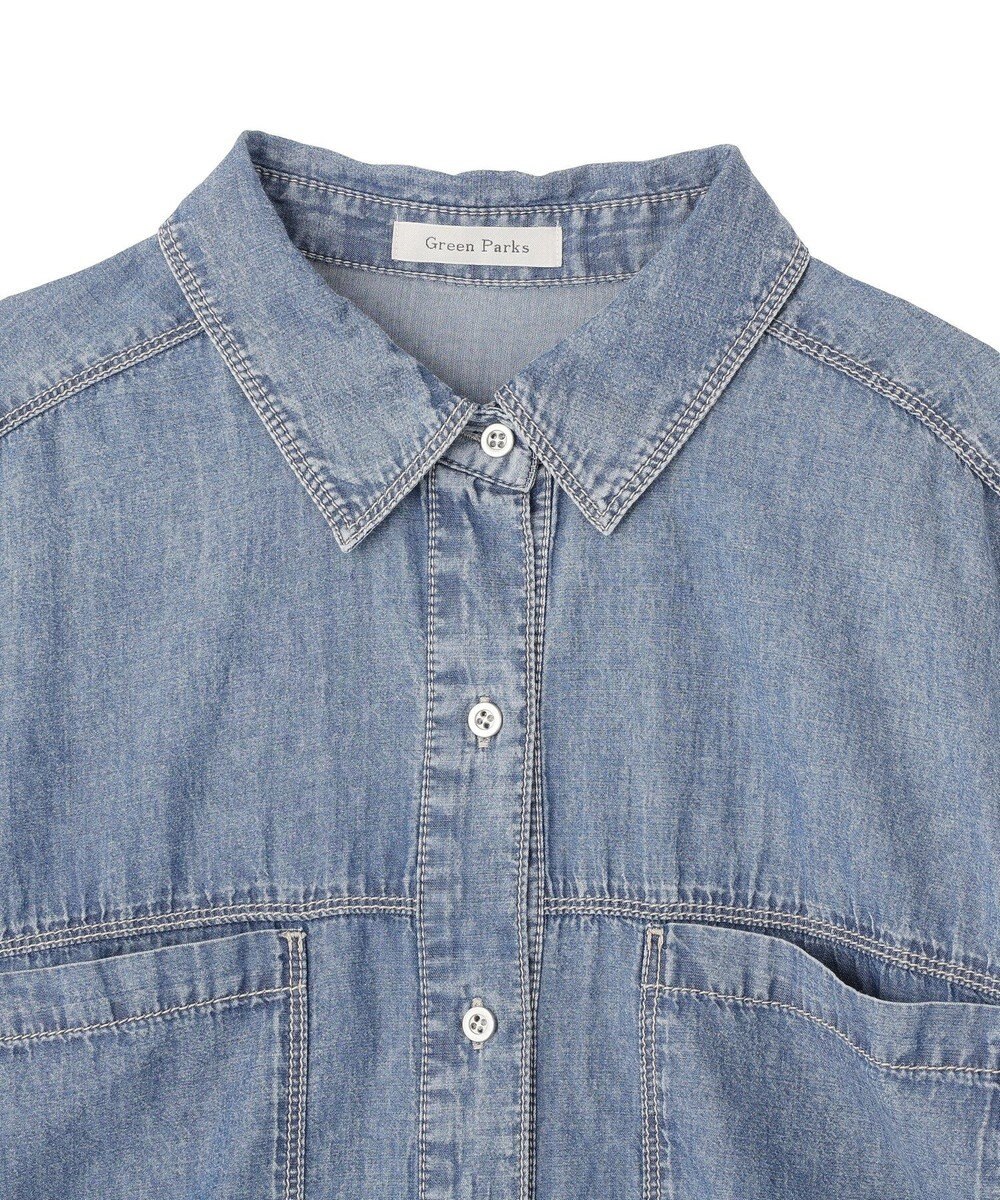 Green Parks シアーデニムシャツワンピース 
