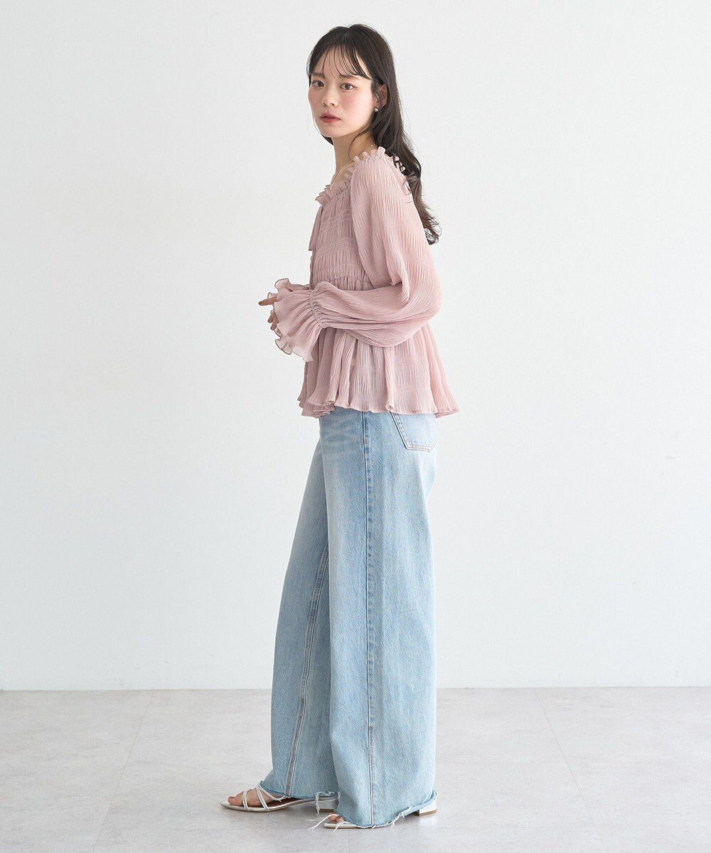 earth music&ecology 【2WAY】シャーリングフリルオフショルブラウス 