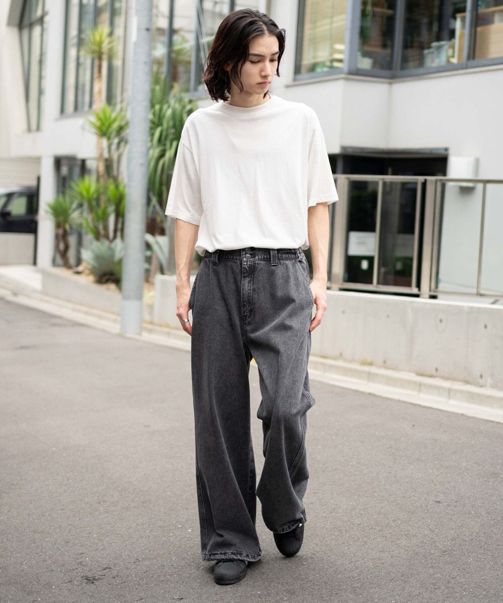 WEGO ローライズバギーフレアデニムパンツ 