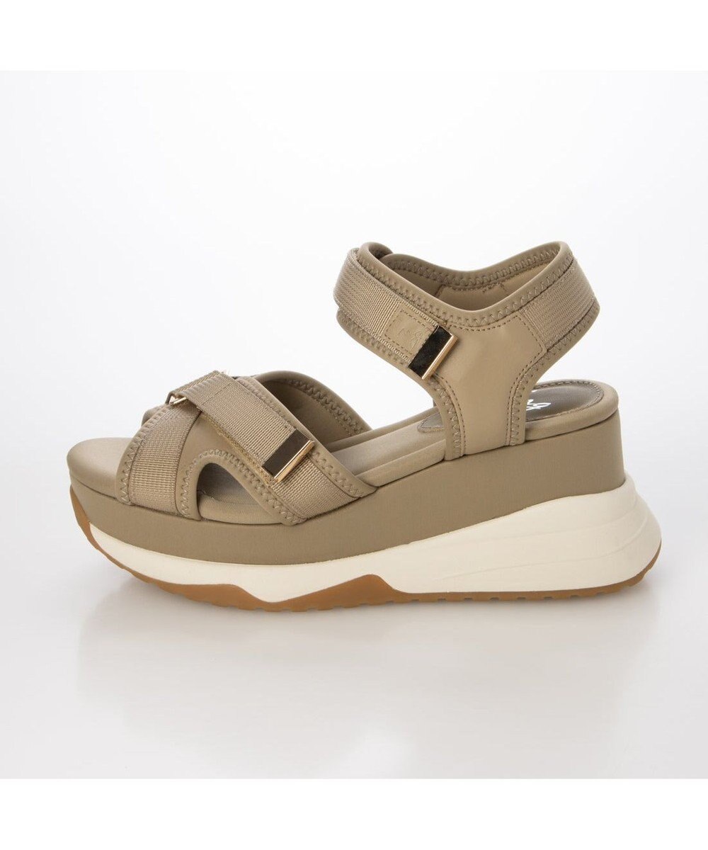 ing <ing>厚底クロスベルトスポーツサンダル 