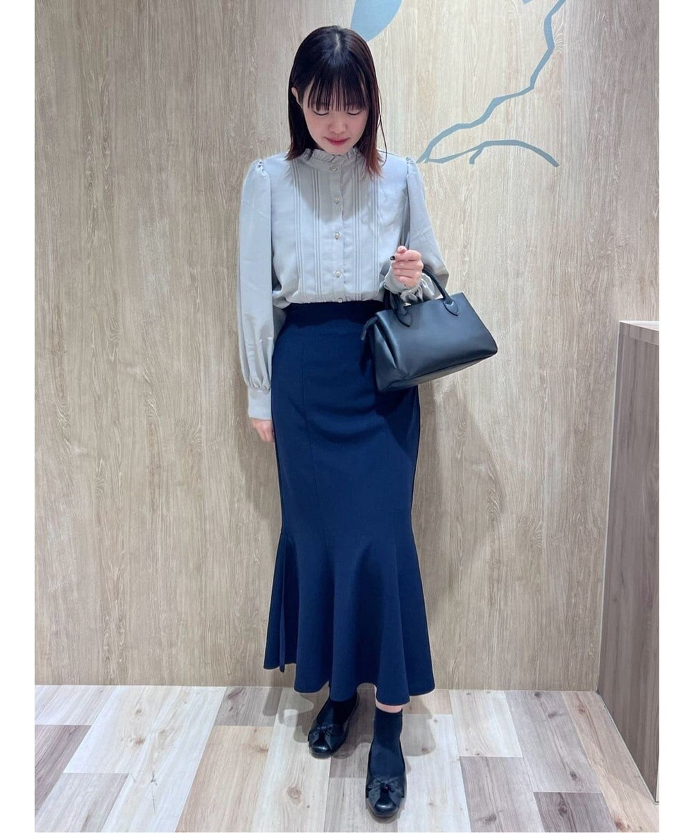 Green Parks ・ＥＬＥＮＣＡＲＥ　ＤＵＥ　ピンタックスタンドブラウス 