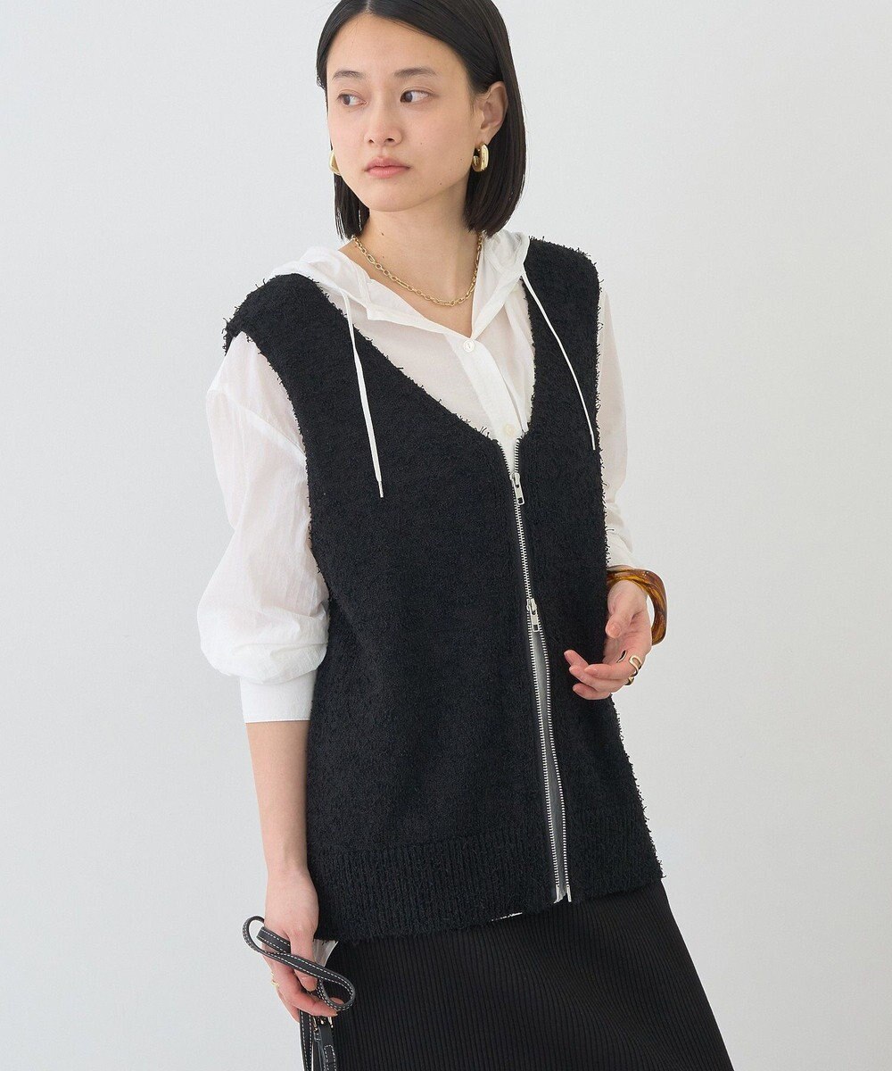 AMERICAN HOLIC ダブルZIPシャギーニットベスト 
