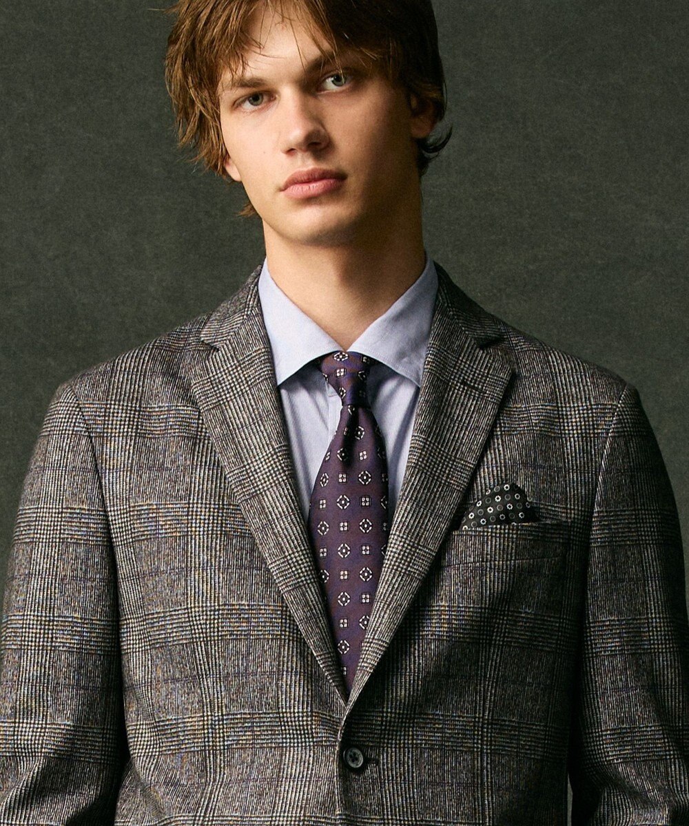 JOSEPH ABBOUD 【日本製・Holliday&Brown】クレストパターンジャカードネクタイ 