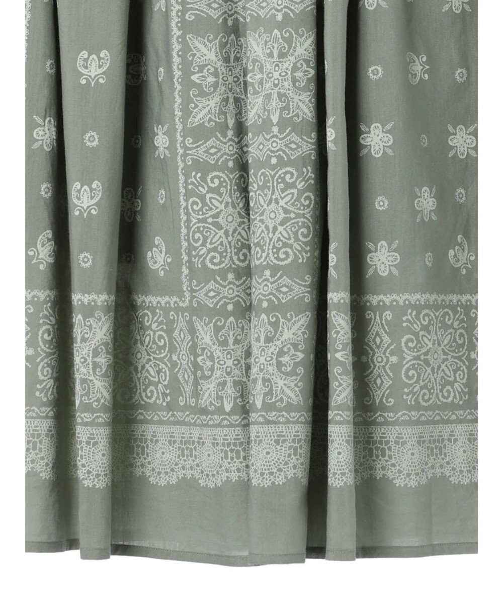 CRAFT STANDARD BOUTIQUE パネル柄マキシギャザースカート 