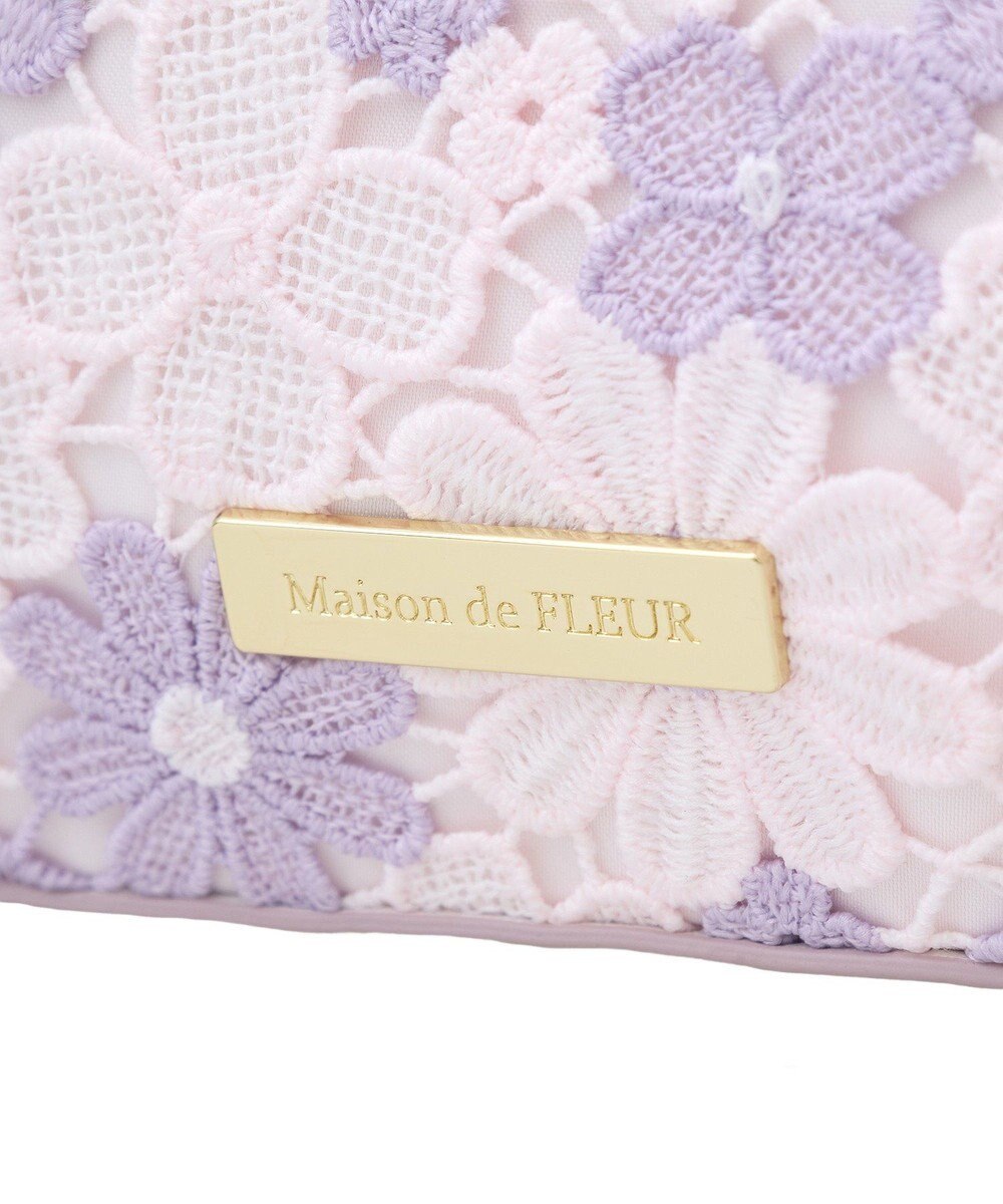 Maison de FLEUR フラワーレーススクエアトートバッグ 