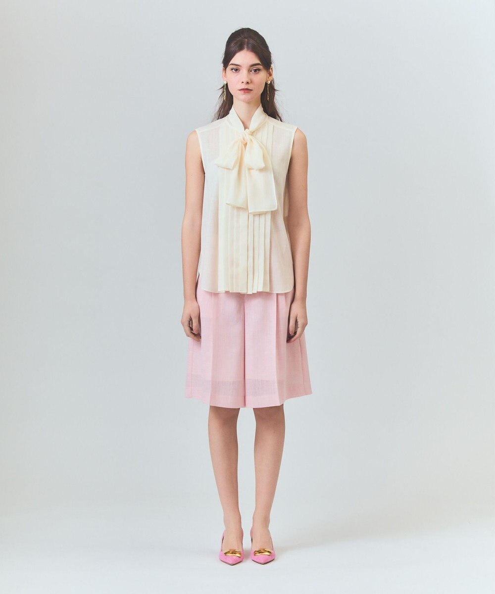 GRACE CONTINENTAL リネンライクボウタイノースリーブ 