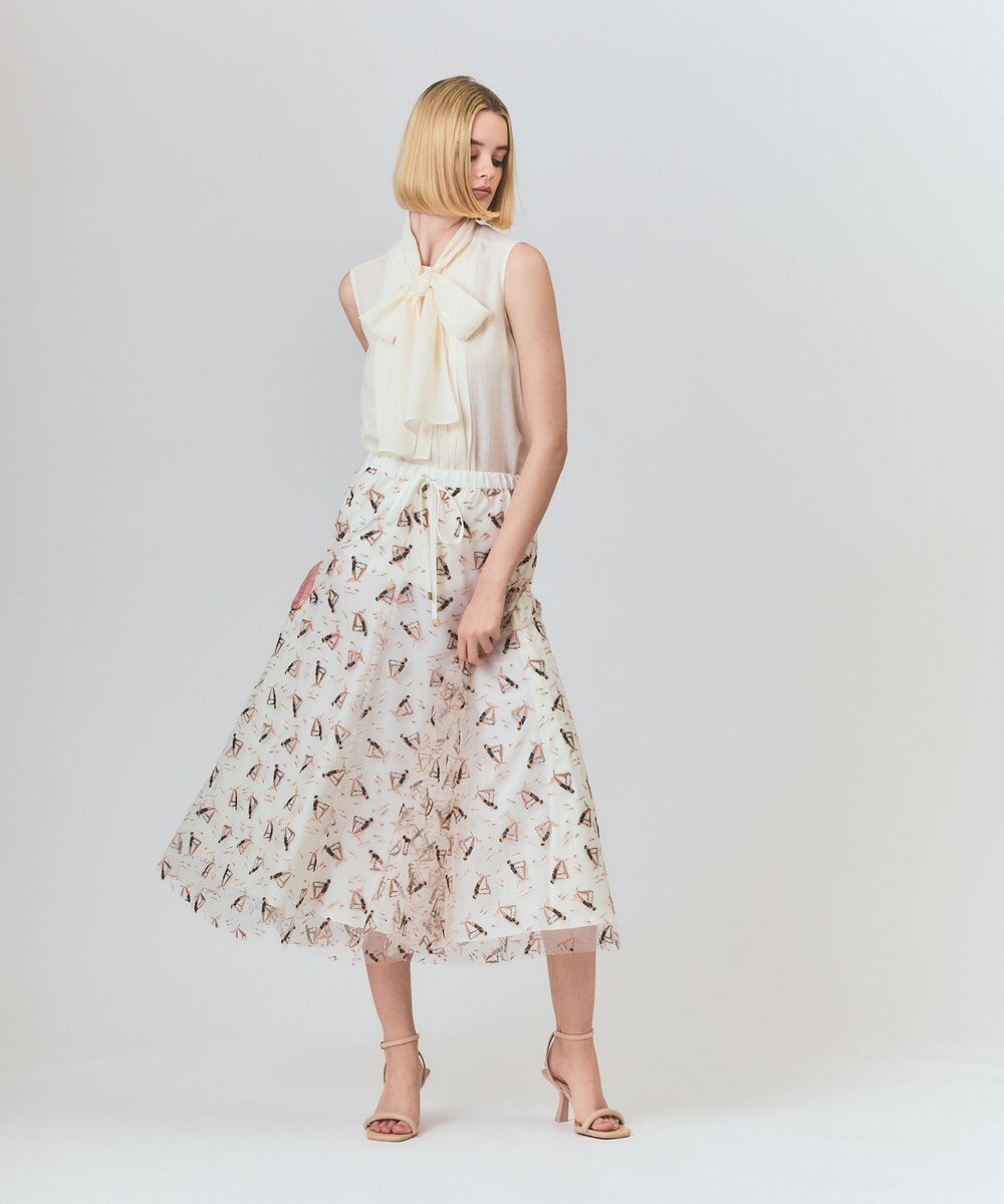 GRACE CONTINENTAL リネンライクボウタイノースリーブ 