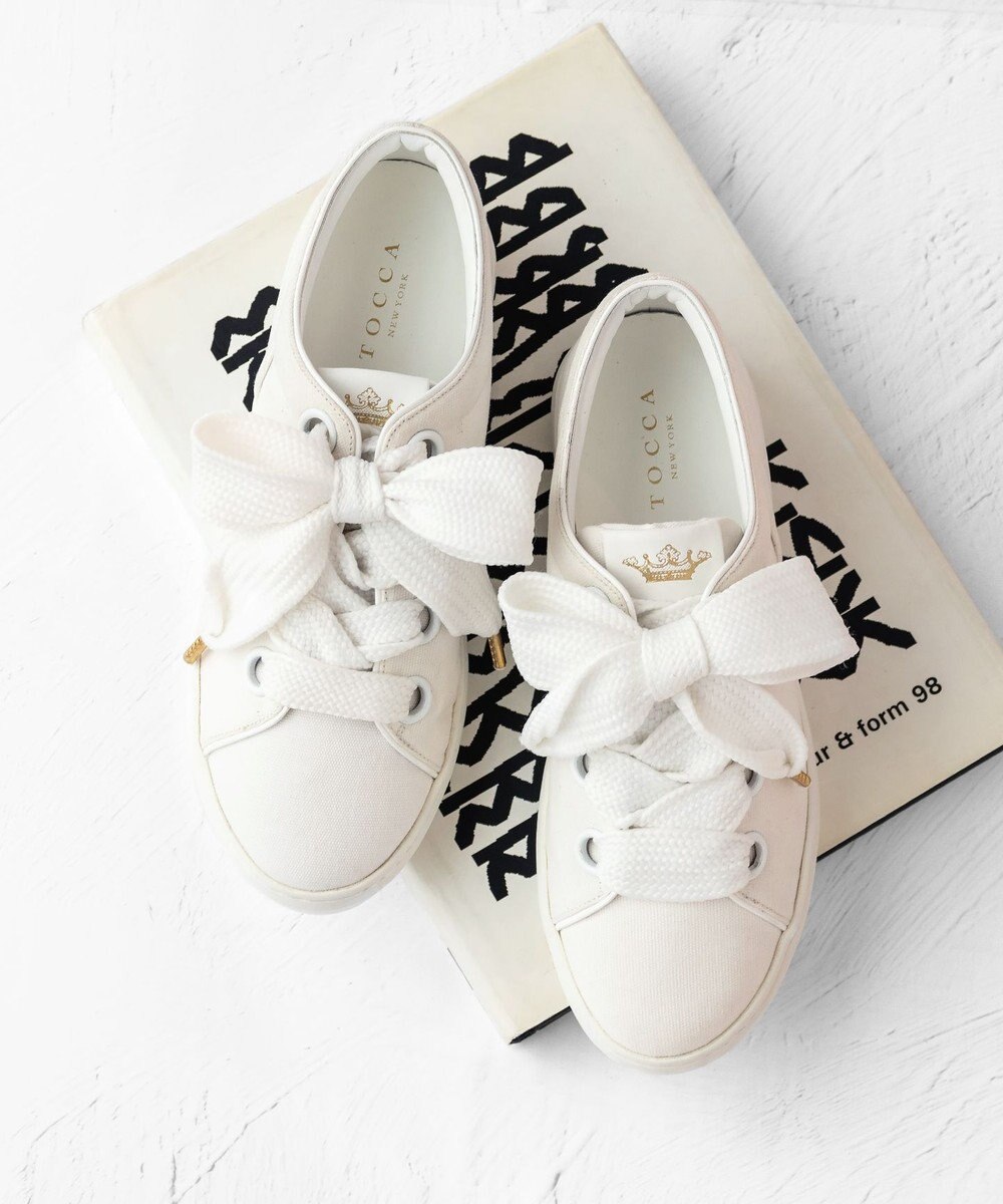 TOCCA 【WEB＆一部店舗限定】BIG RIBBON CANVAS SNEAKERS スニーカー 