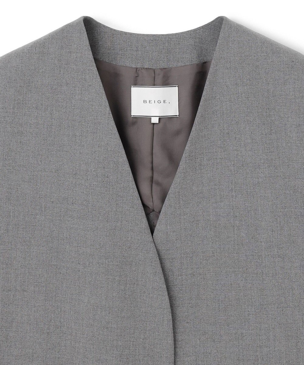 BEIGE， 【セットアップ対応・VERY 11月号掲載】ZEPHYR / ウールライクノーカラージレ 