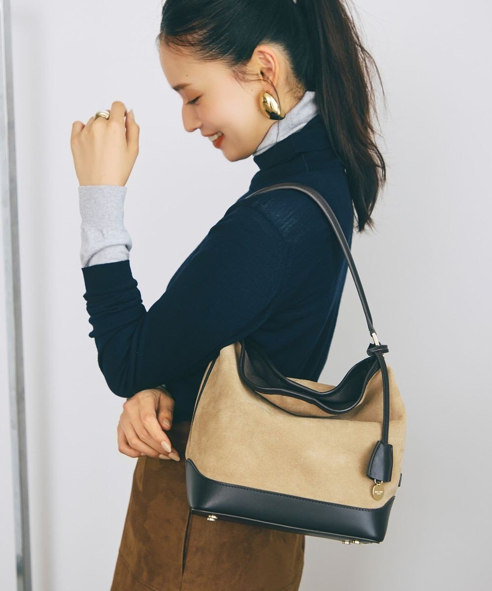 TOPKAPI 【TREASURE TOPKAPI】スエード レザーコンビ ワンショルダーバッグ チャーム付き 