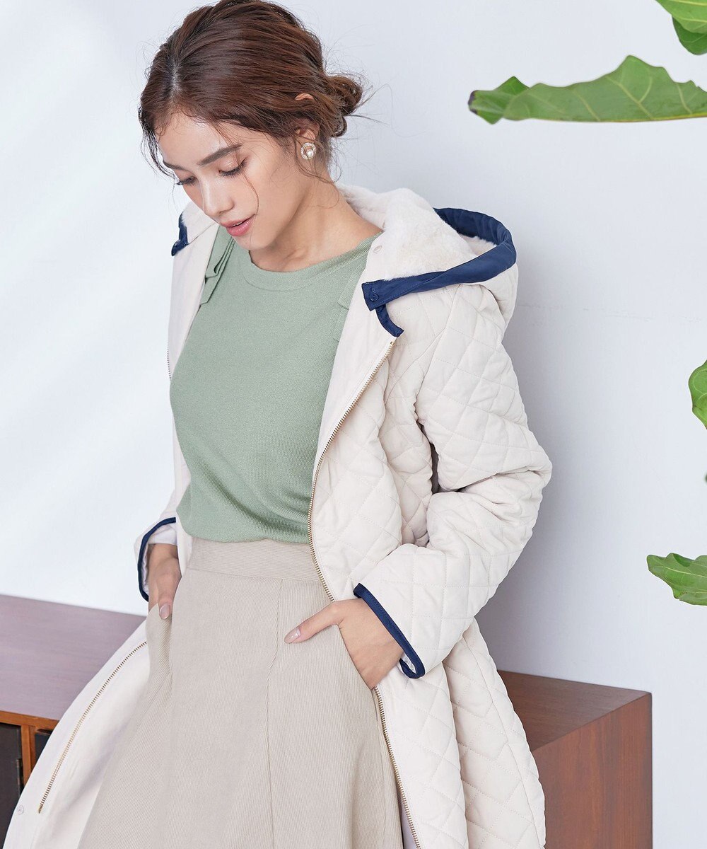 Tiaclasse 【洗える】ショルダーリボンニットトップス 