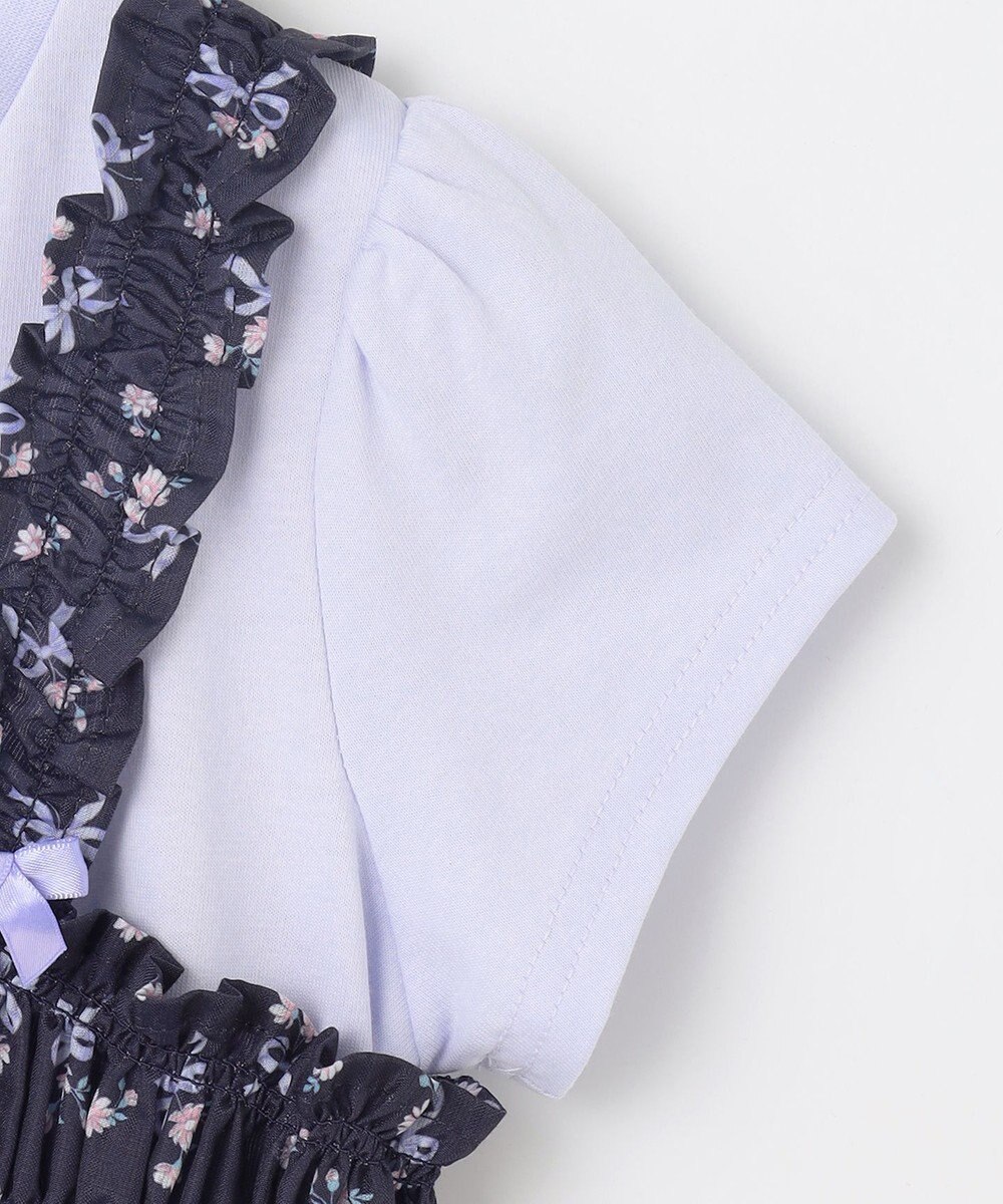 ANY KIDS フラワー×リボン ビスチェ付きTシャツ 