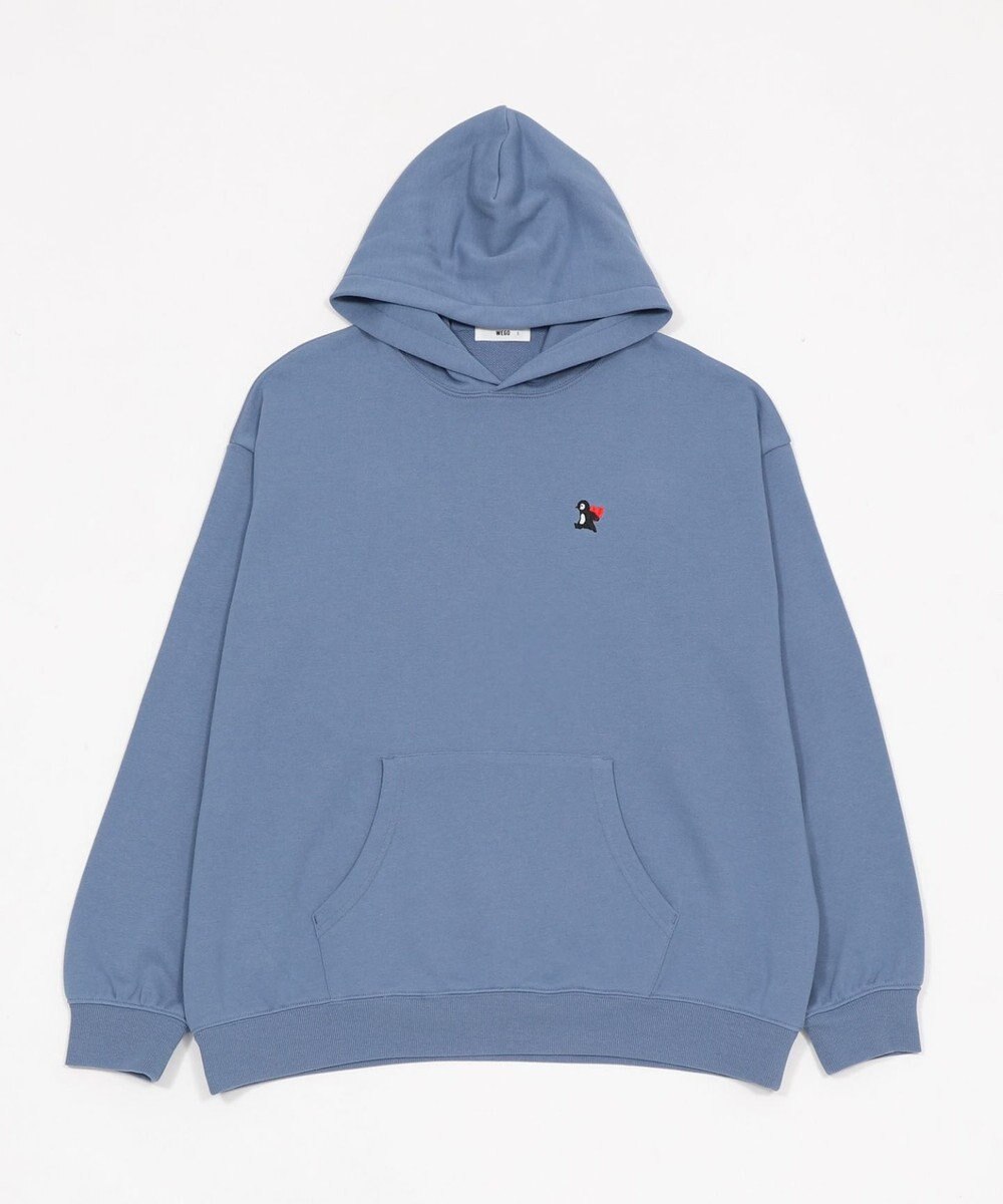 WEGO 【ユニセックス着用ITEM/SMLサイズ展開/裏起毛】ワンポイント刺繍プルパーカー 