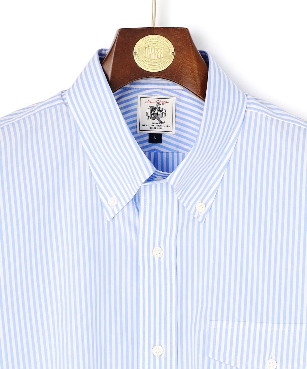 J.PRESS MEN 【AaronChang】【UNISEX】コットンタイプライター ストライプ シャツ / B.D. / Baggy-Fit 
