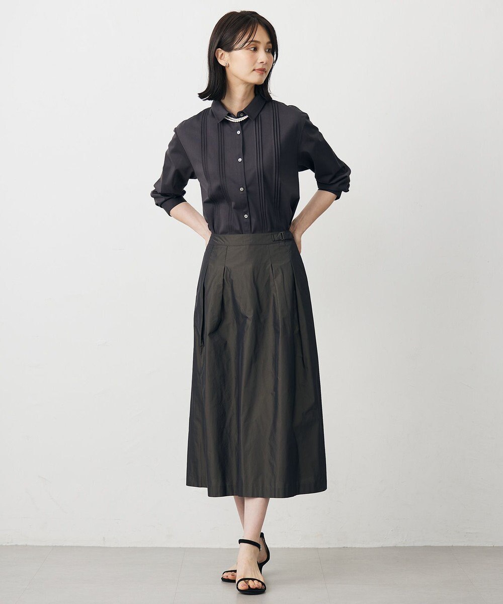 J.PRESS LADIES L ハイマルチタフタ フレアスカート 