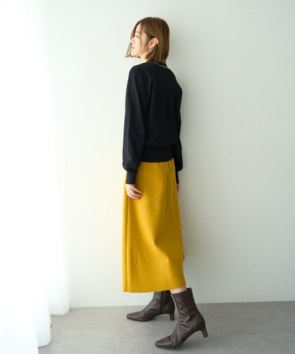 YECCA VECCA メルトンジャージーAラインスカート 