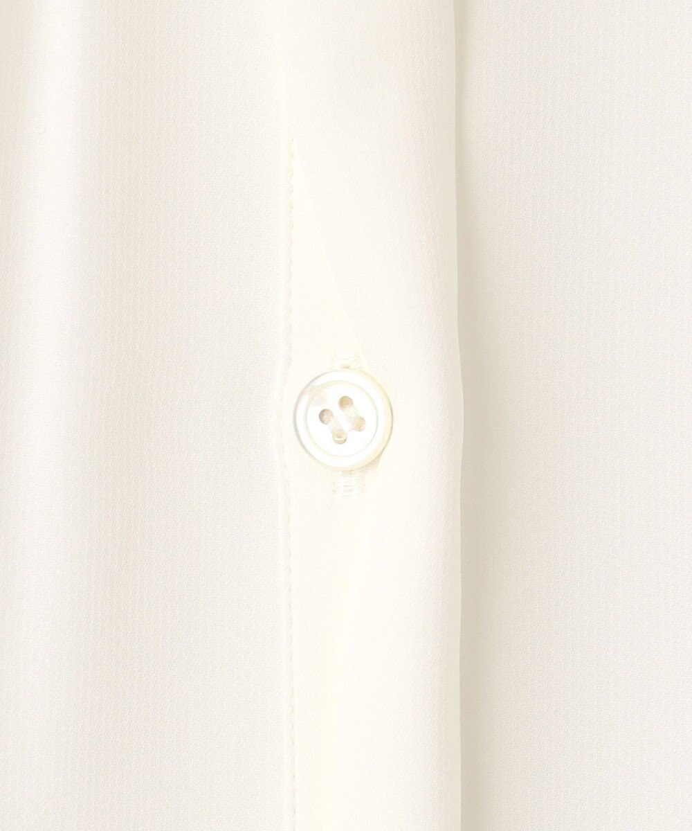 ICB 【洗える】BackSatinAmunzen 5分袖ラッフルデザインブラウス 