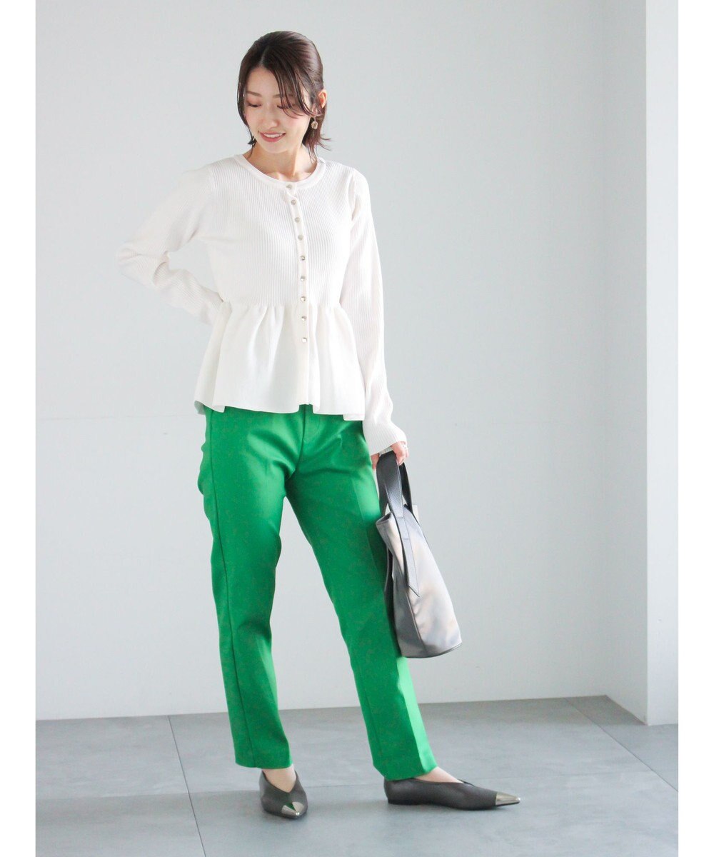 Te chichi 前後2WAYペプラムカーディガン 