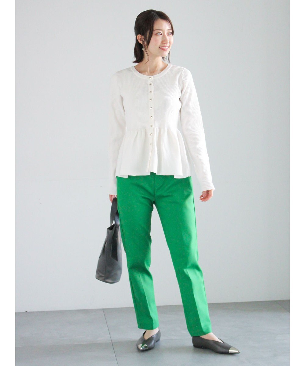 Te chichi 前後2WAYペプラムカーディガン 