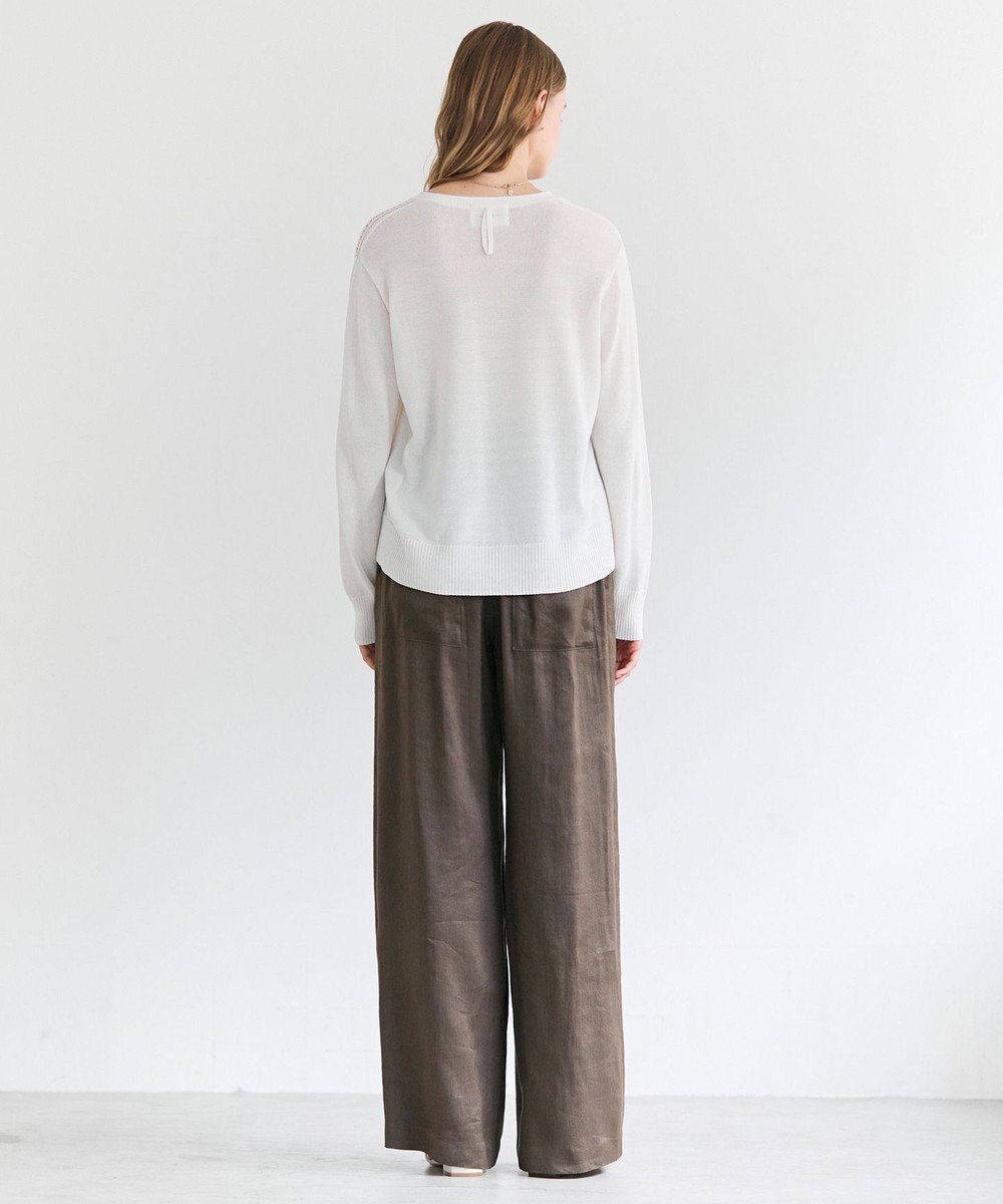 BEIGE， ARSENOPY / コットンドライタッチ Vネックニット 