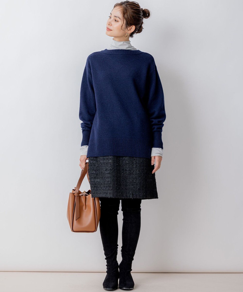 組曲 L 【WEB限定】ウールカシミヤミックスVネック ニット 