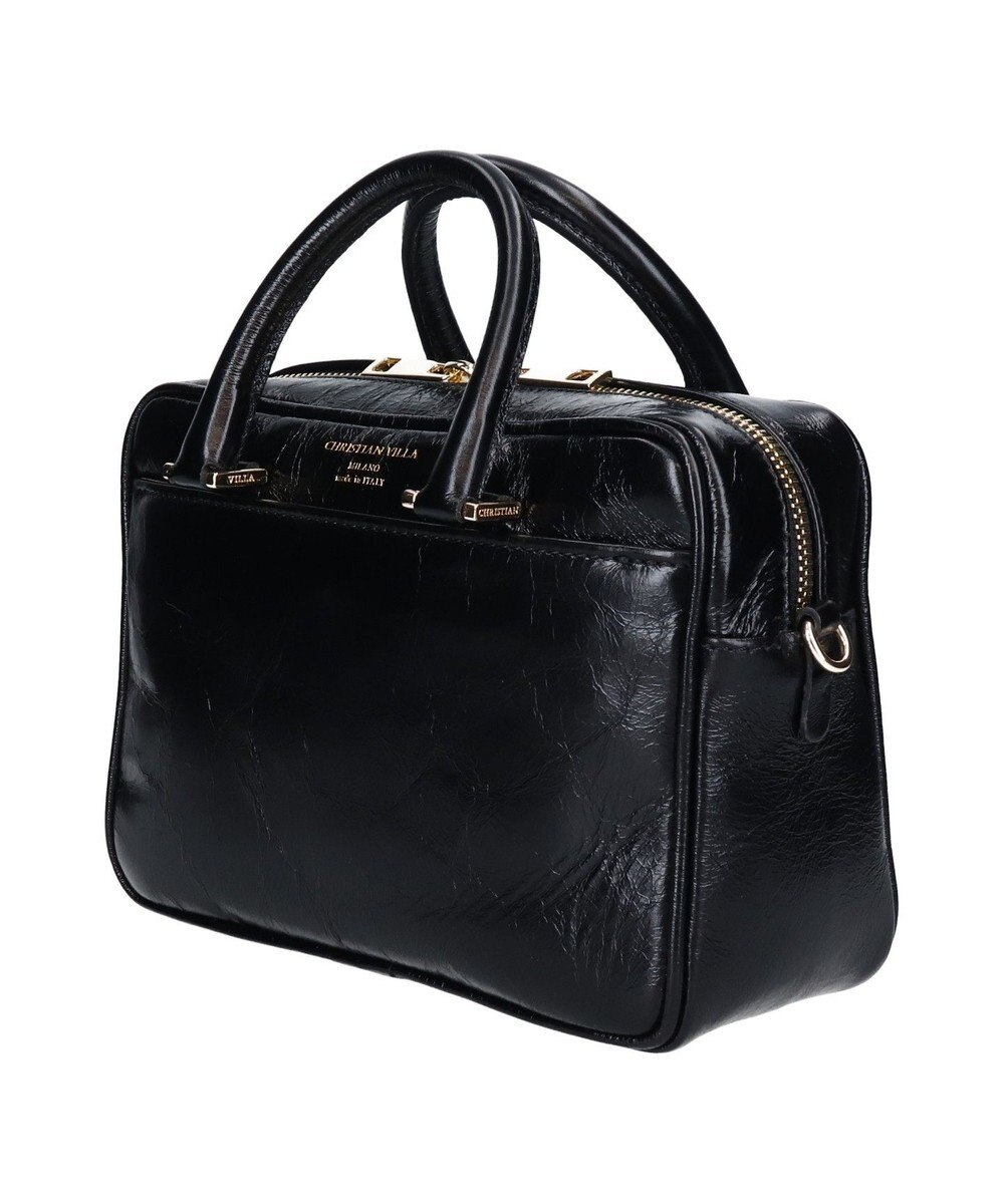 INTER-CHAUSSURES 【CHRISTIAN VILLA】スクエアレザーハンドバッグ 