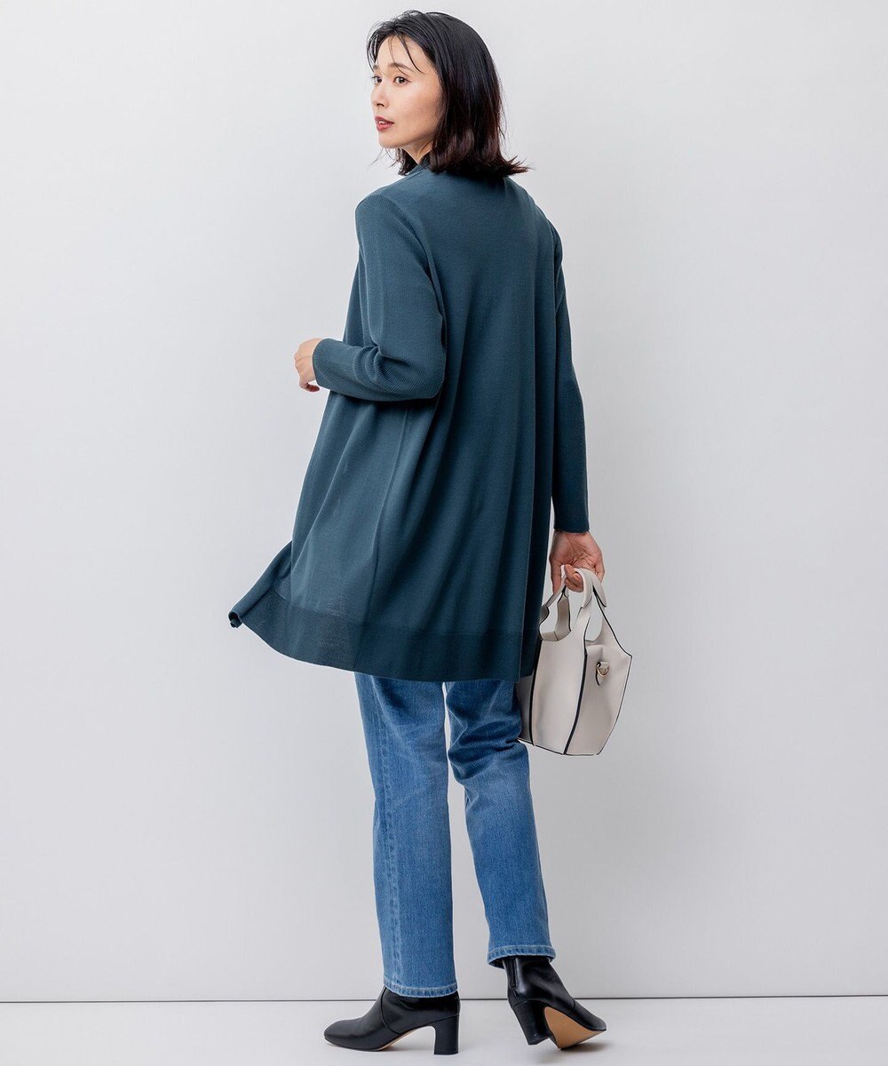 23区 【洗える】サステナブルウール ショールカラー カーディガン 