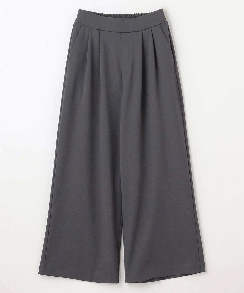 ANY 【ウエストゴム】２タックジョーゼットワイドパンツ 