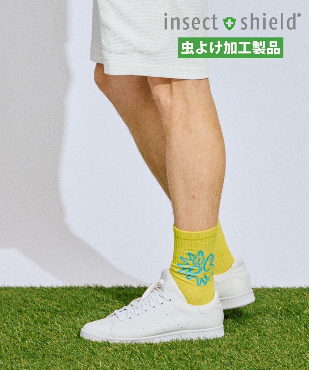 PW CIRCULUS 【虫よけ加工】【MEN】サークルロゴ ミドルソックス  ゴルフ 