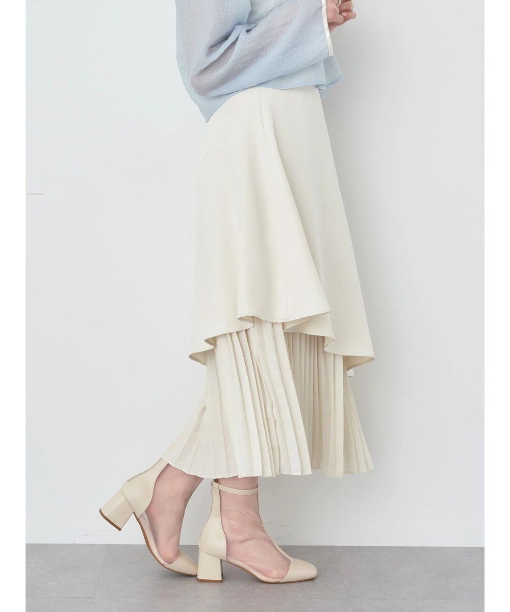 earth music&ecology プリーツドッキングスカート 