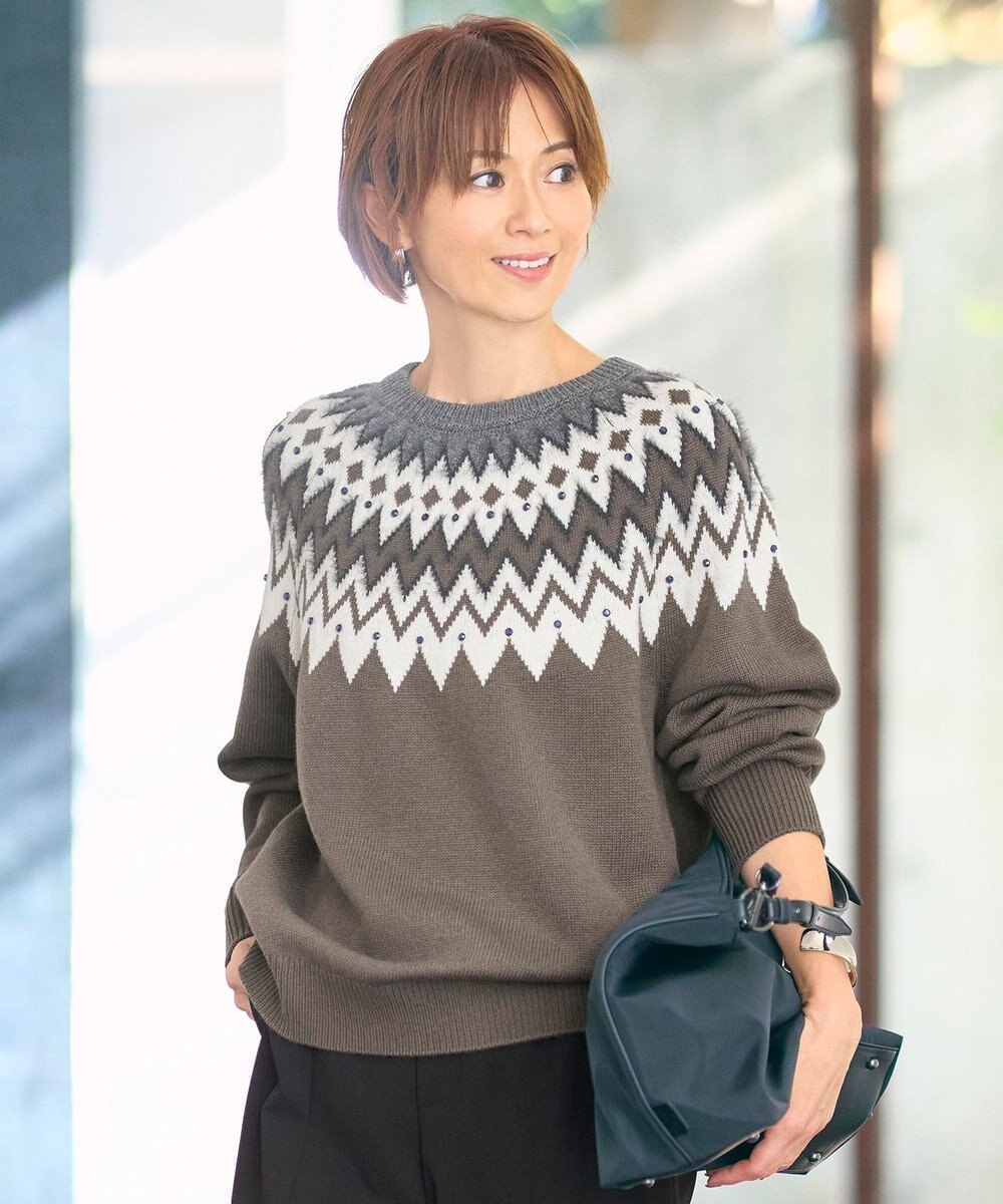 自由区 L フェアアイル ニット 