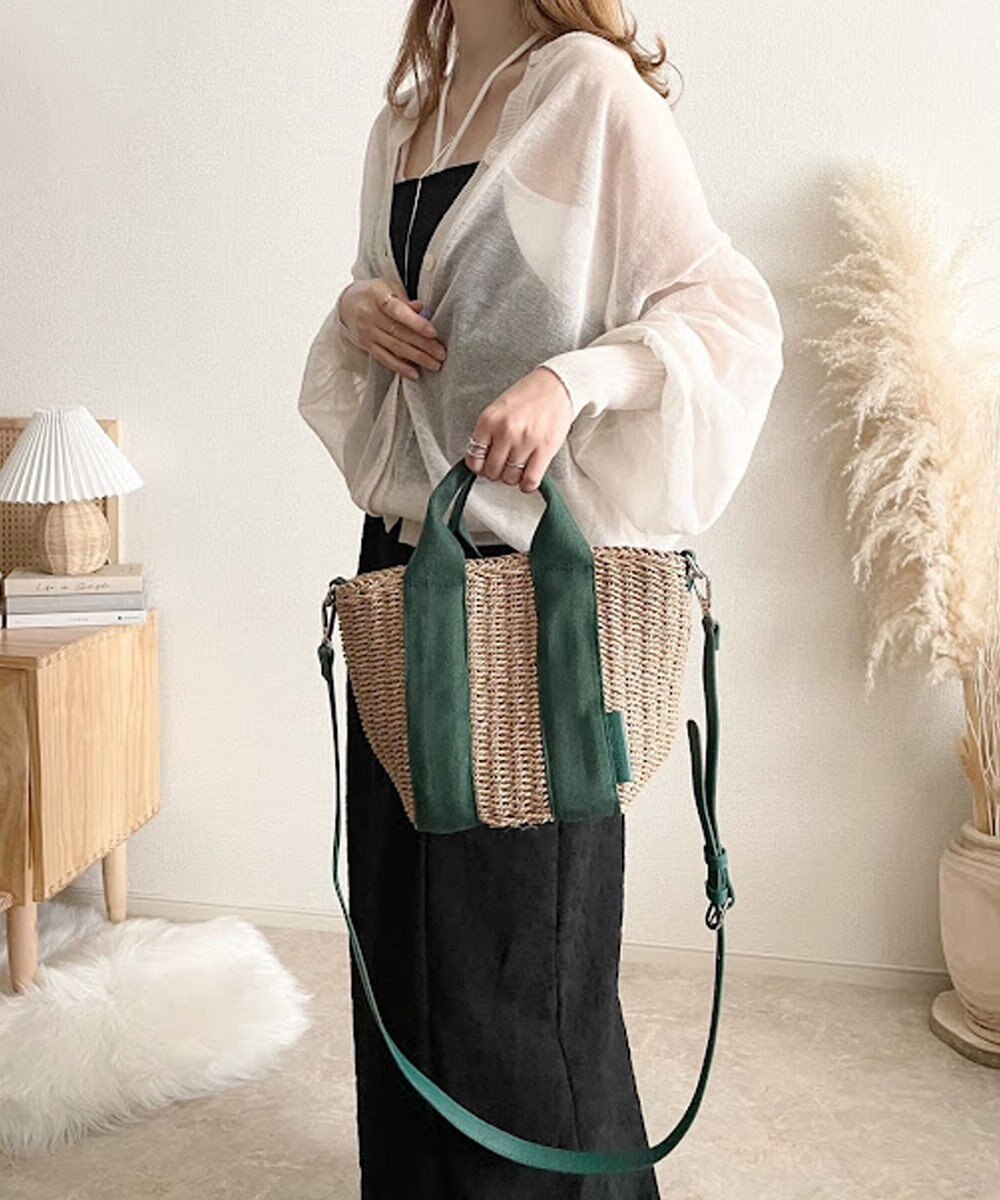 LA BAGAGERIE 【maison vert】【ペーパー素材使用】2WAYかごバッグ 