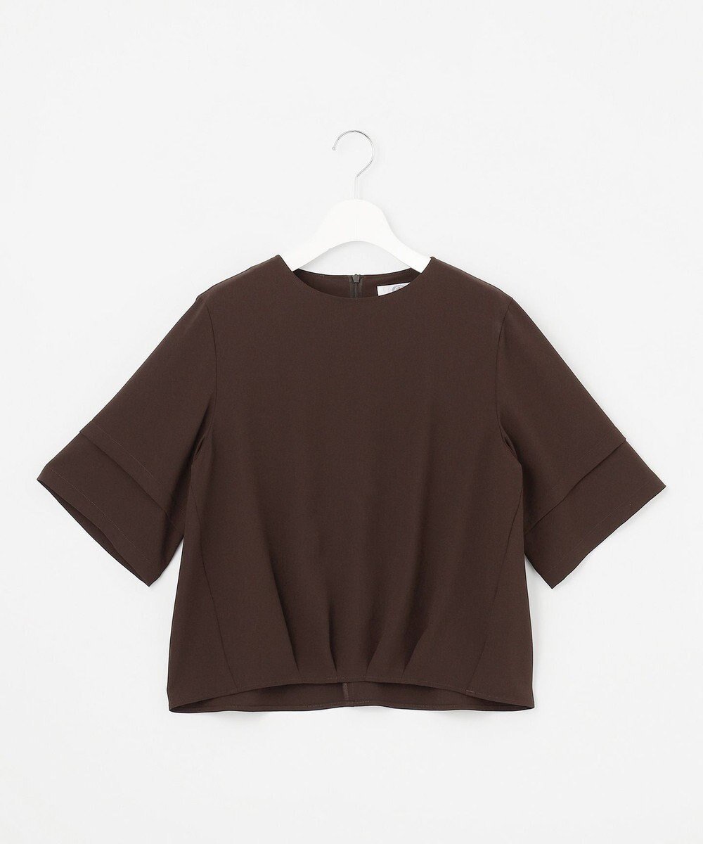 J.PRESS LADIES 【セットアップ対応・人気素材】Light ジョーゼット クルーネック ブラウス 