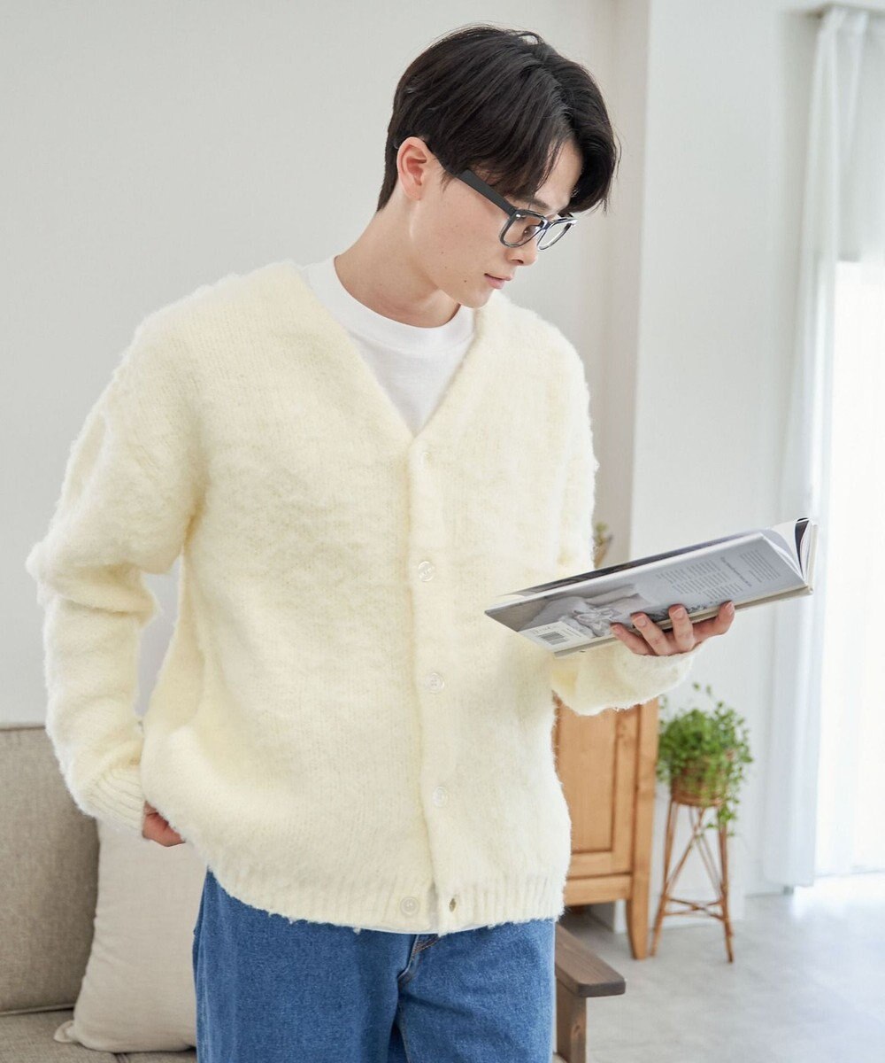 WEGO モヘアライクBIGカーディガン 