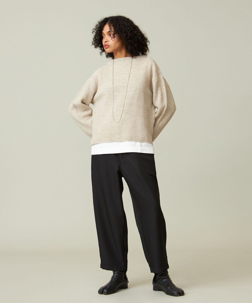 J.PRESS YORK STREET 【WOMEN】ウールカシミヤ ボトルネックショートニット 