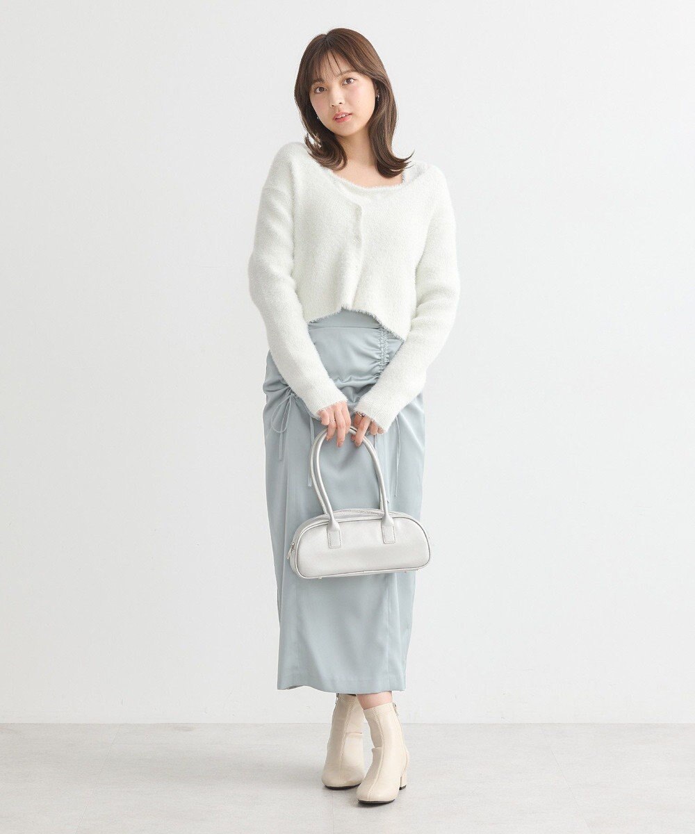 earth music&ecology フロントドロストリボンナロースカート 