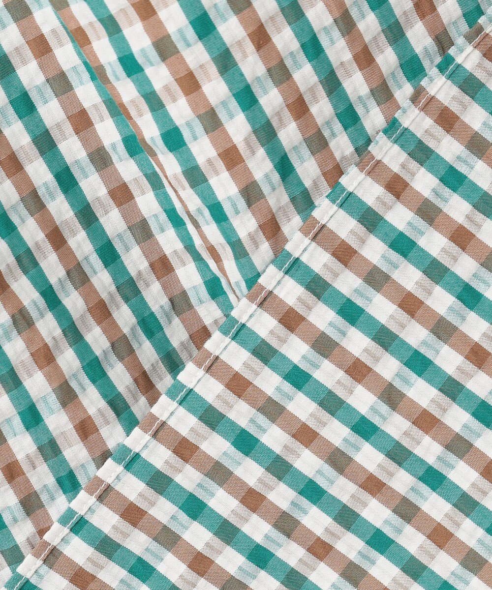 J.PRESS MEN 風が通るシアサッカーの清涼感【吸水速乾 / 高通気性】【クールマックス】サッカーギンガムチェック シャツ / B.D. 