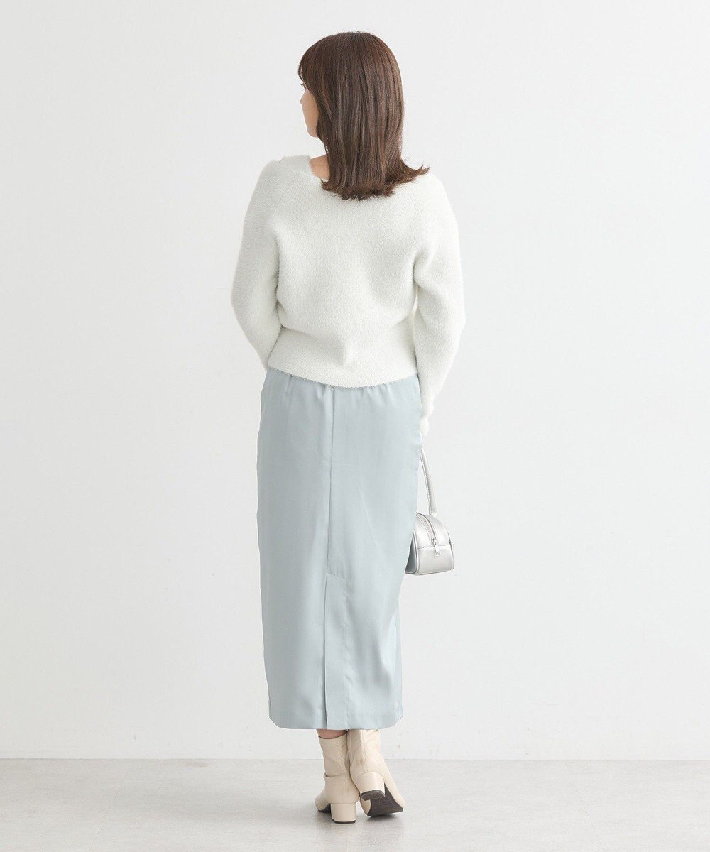 earth music&ecology フロントドロストリボンナロースカート 