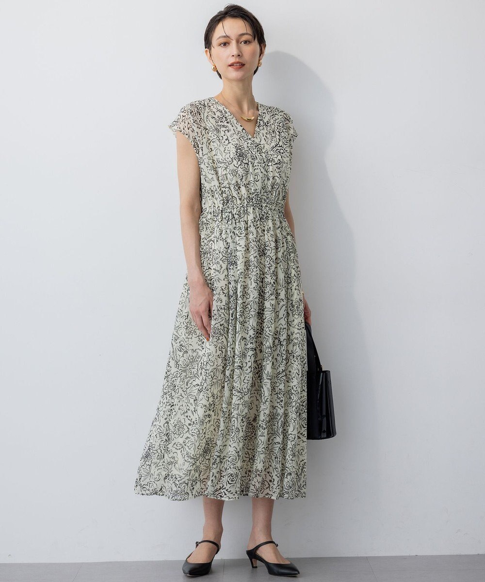 23区 S 【洗える】アンティークフラワープリント ワンピース 