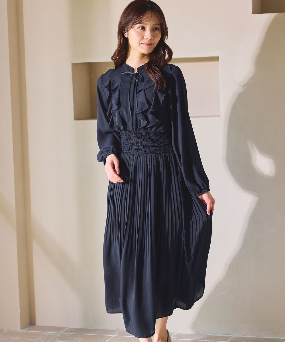 Feroux ウエストシャーリングラッフル ワンピース 