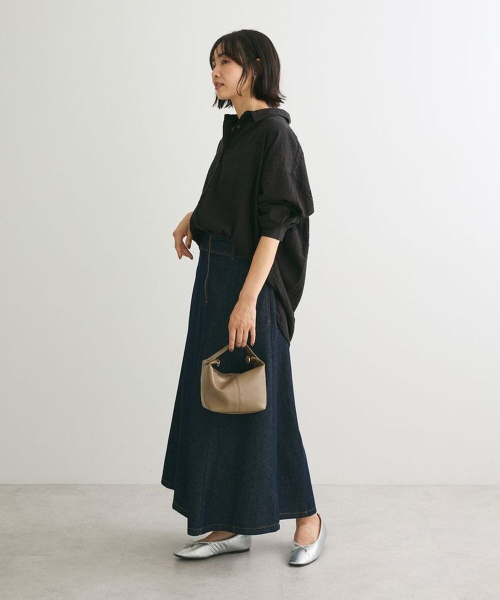 Green Parks インド綿 シアサッカーシャツ 