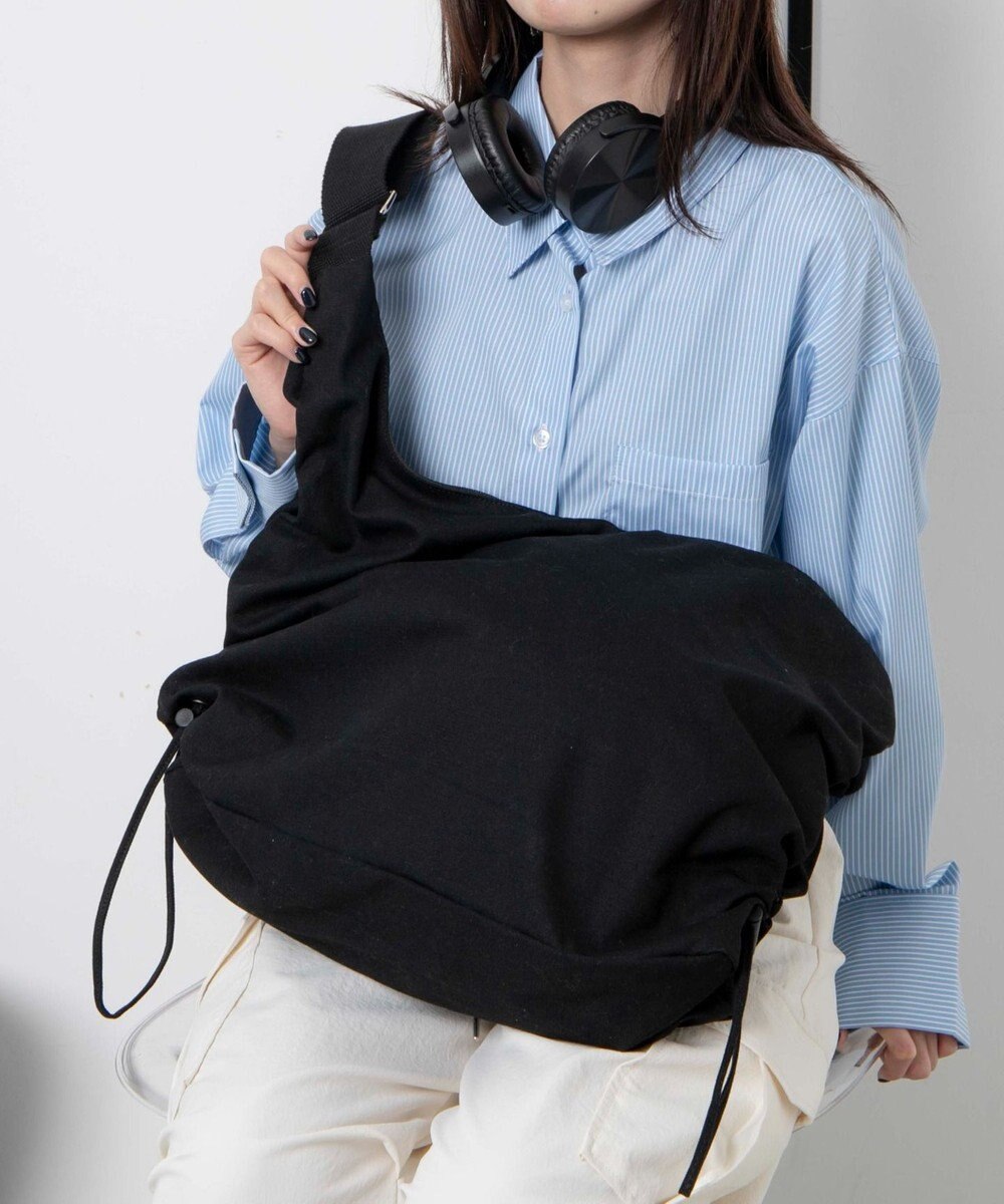 WEGO 【ユニセックスITEM/A4サイズ収納可能】サイドドロストキャンバスショルダー 