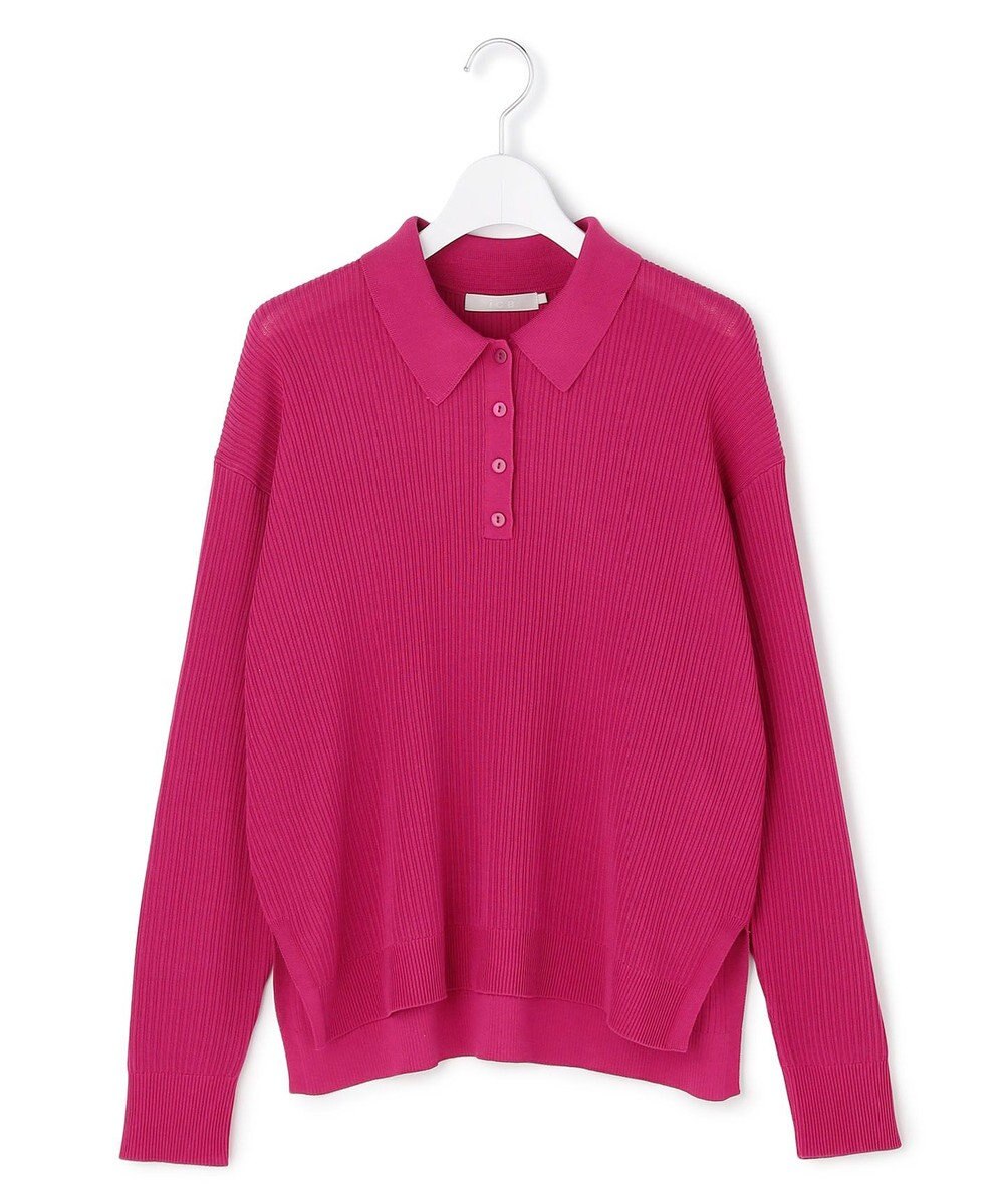 ICB L マーセライズコットンポロ ニット 