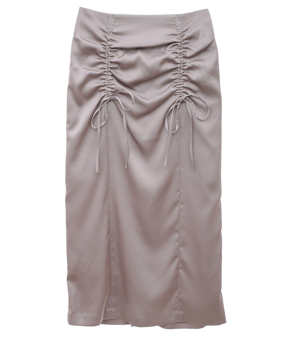 earth music&ecology フロントドロストリボンナロースカート 