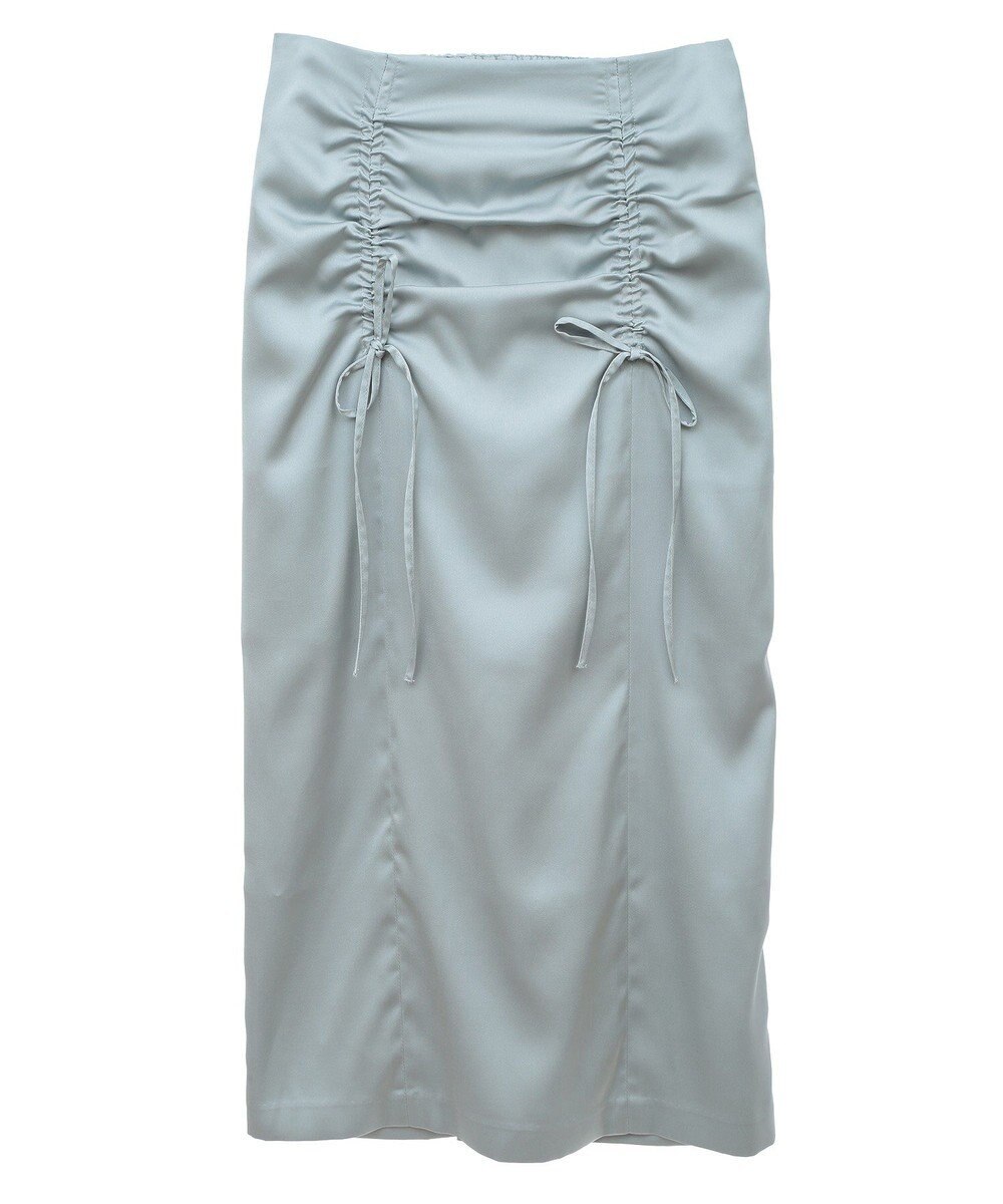 earth music&ecology フロントドロストリボンナロースカート 