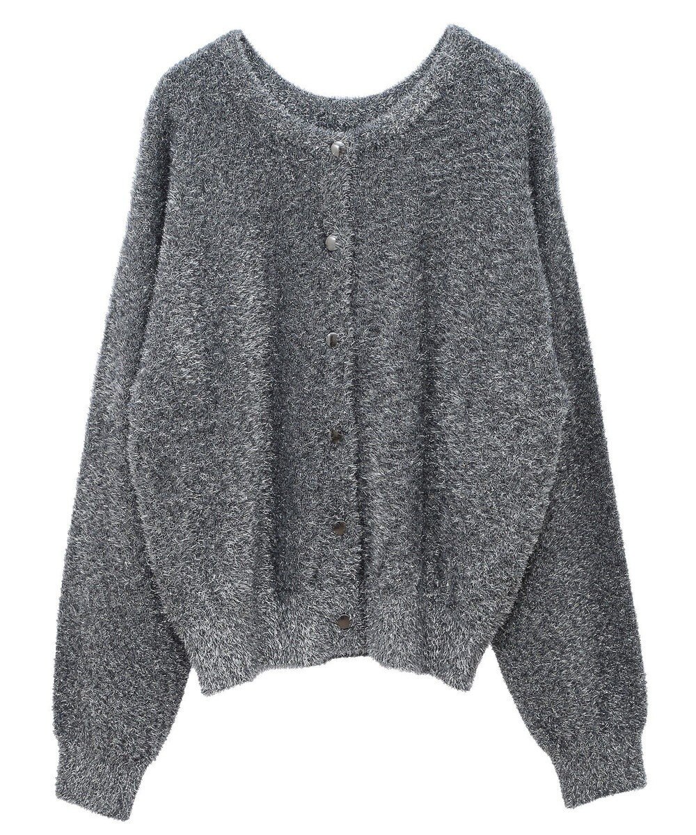 Green Parks シャギーギラギララメカーディガン 