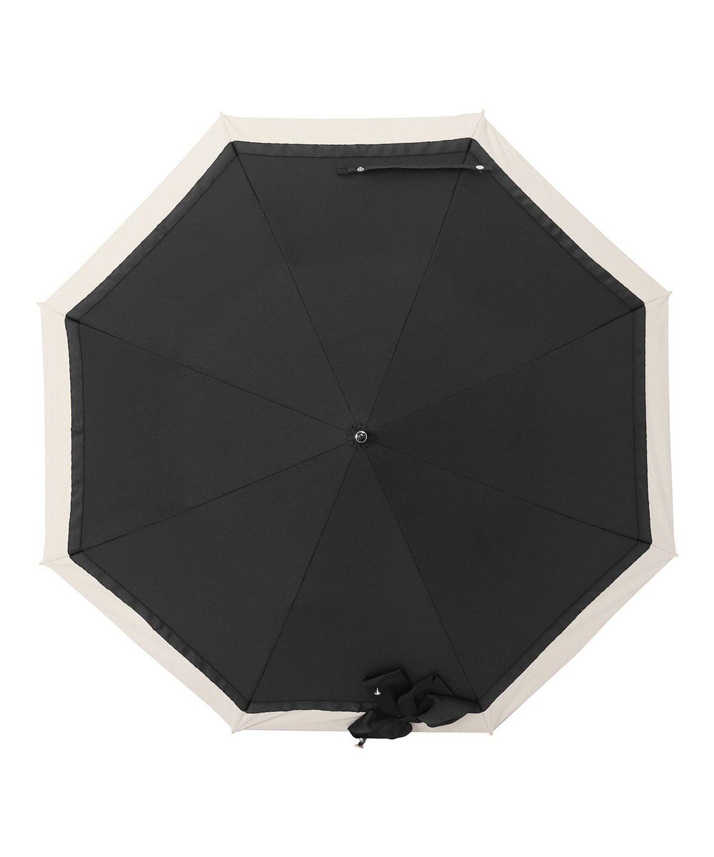 MOONBAT ランバン オン ブルー 晴雨兼用日傘 折りたたみ傘 切り継ぎビジューリボン 遮光 遮熱 UV 