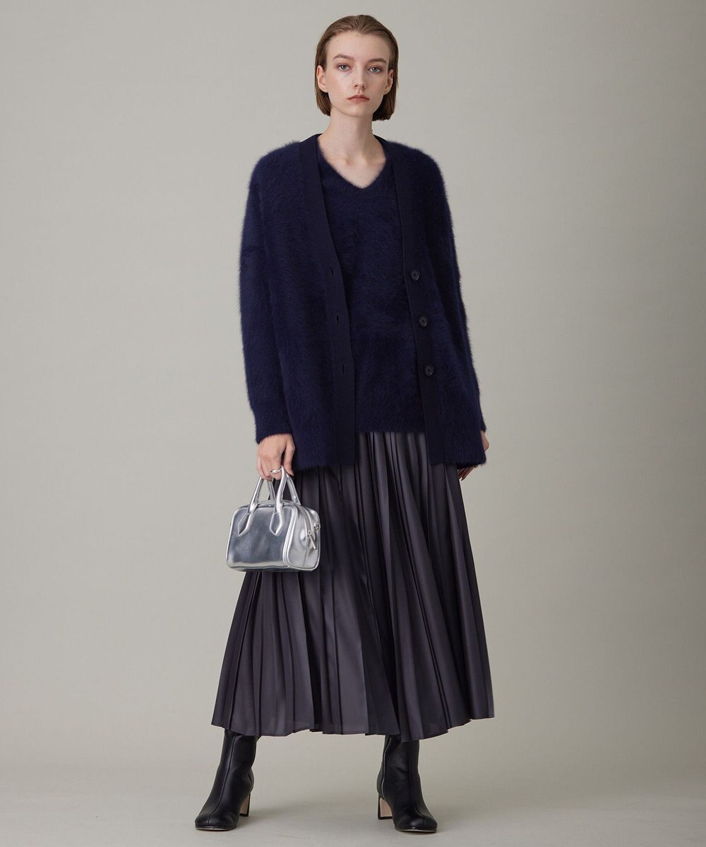 ICB L フォックスカシミヤ カーディガン 